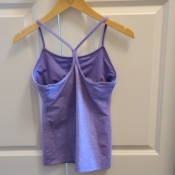 Lululemon power y tank heathered iris flower - Picture 2 of 6